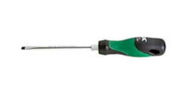 Skt79102 4.92in. Tri-molded Keystone Slotted Screwdriver With Hex Bolster