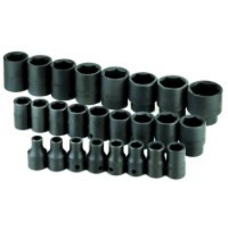 Skt4037 .50in. Drive 6 Point Metric Impact Socket Set - 25 Pieces