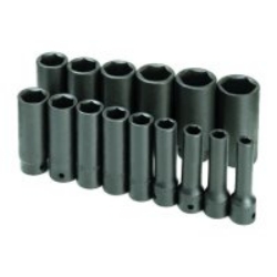 Skt4045 .50in. Drive 6 Point Sae Deep Impact Socket Set - 15 Pieces
