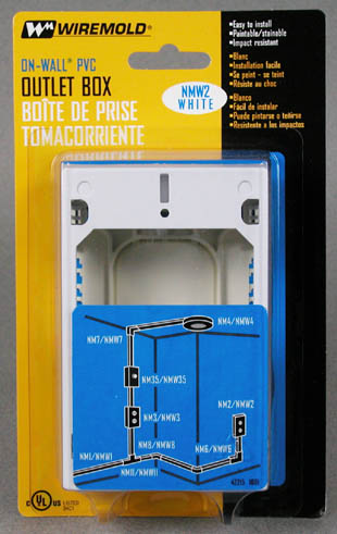 Wiremold Nmw2 1" Plastic Single Gang Utility Box - White