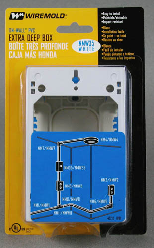 Wiremold Single Gang Extra Deep Box NMW35
