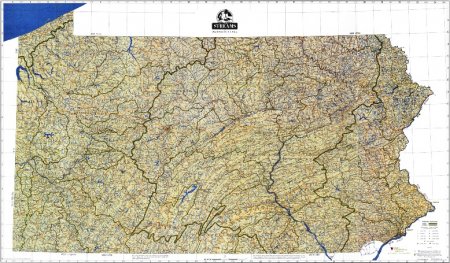 Vivid Publishing 104400 Stream Map of PA Rolled by Vivid Publishing