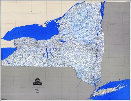 Vivid Publishing 104404 Stream Map of New York by Vivid Publishing