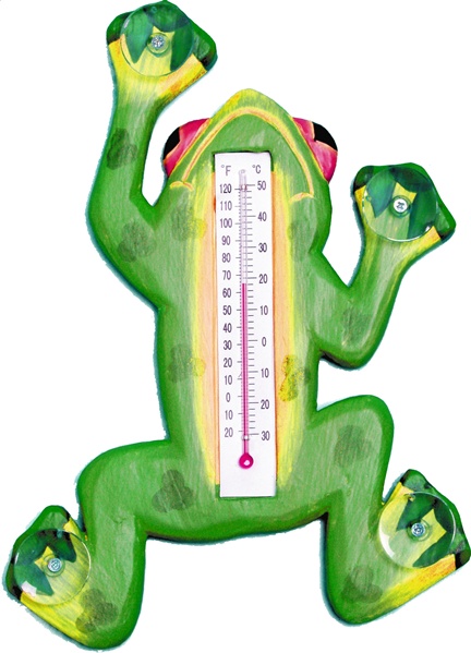 Bobbo Inc BOBBO2172100 Frog - GR - Climb Thermometer Small
