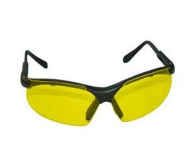 Sas541-0002 Sidewinders Safety Glasses - Black Frames-yellow Lens