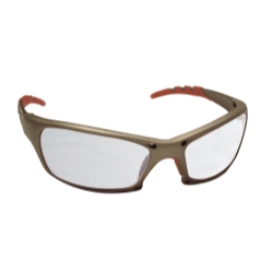 Gtr Safety Glasses Clear Lens And Gold Frame In Polybag