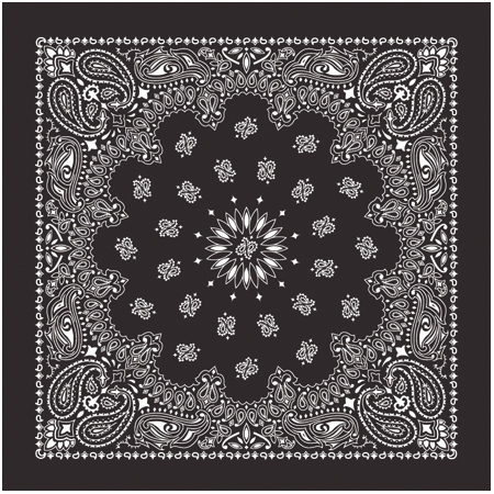 Liberty Mountain 518052 Bandanas with Hang Tag and UPC  Black