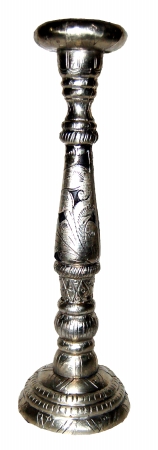 34307gs Inspiring Candlestick Gilt Silver Pillar Candleholder