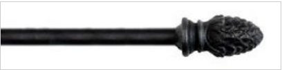 Village Wrought Iron CUR138112 Remington Curtain Rod