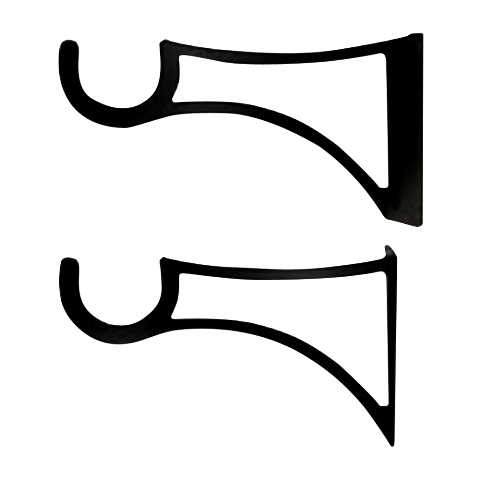 Village Wrought Iron CURBRAC34 Pair Of Curtain Brackets