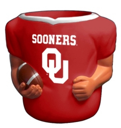 Oklahoma Sooners Can Cooler Jersey Style White