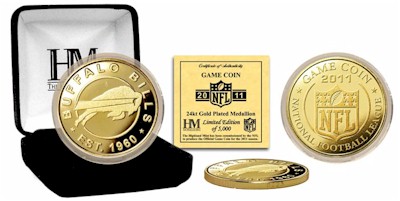 Highland Mint BB11FGMK Buffalo Bills 24KT Gold Game Coin