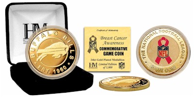Highland Mint BBBCAGK Buffalo Bills BCA 24KT Gold Game Coin