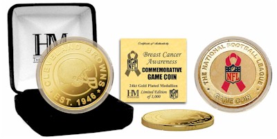 Highland Mint CLBBCAGK Cleveland Browns BCA 24KT Gold Game Coin