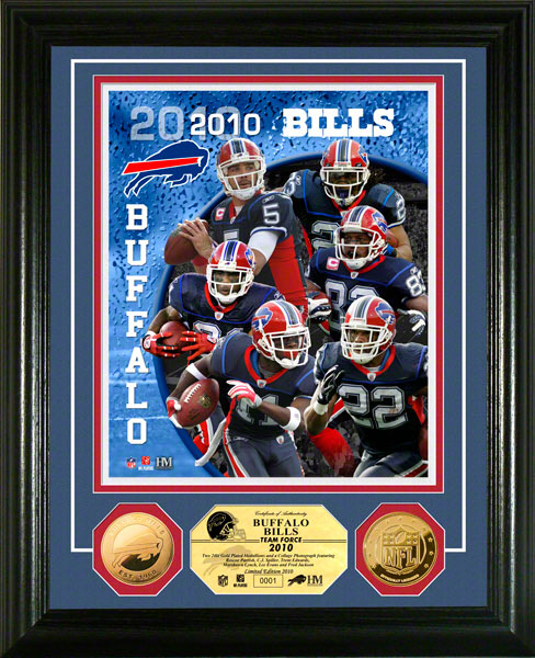 Highland Mint PHOTO3789K Buffalo Bills Team Force 24KT Gold Coin Photo Mint