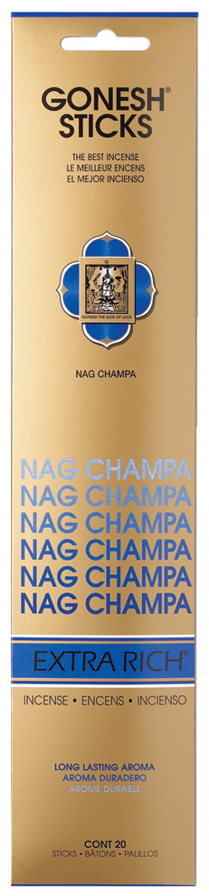 20 Count Nag Champa Incense Sticks Goxrnc - Pack Of 4