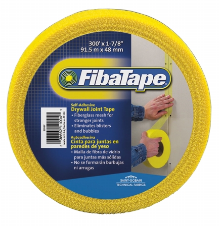 1-.88in. X 300ft. Yellow Fibatape Self Adhesive Drywall Joint Tape Fdw