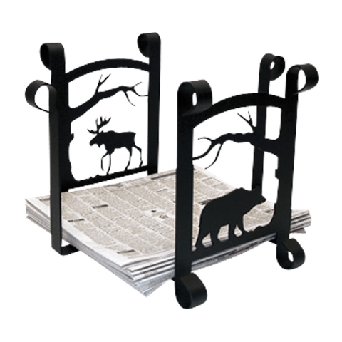 Village Wrought Iron RB-100-101 Moose and Bear Recycle Bin Village Wrought Iron RB-100-101 Moose and Bear Recycle Bin