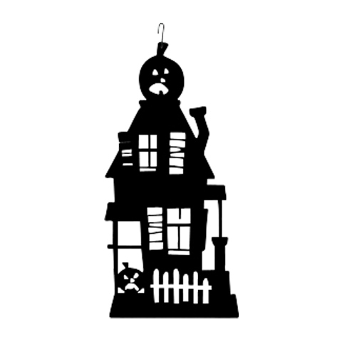 Haunted House Silhouette Decoration