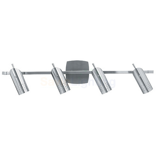 52020-bs Odyssey 4 Light Ceiling Or Wall Spotlight Rail - Brushed Steel