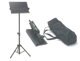Ast444 19 In. X 12 In. Portable Metal Sheet Music Stand With Carrying Bag