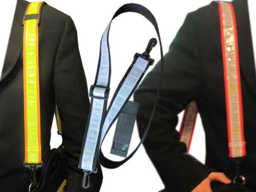 Reflective Shoulder Strap For Backpack Bags - Orange-lime