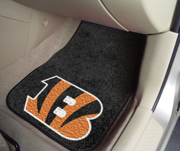 Caseys Distributing 4610405688 Cincinnati Bengals Printed Carpet Car Mat 2 Piece Set
