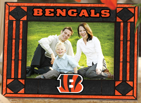 Caseys Distributing 8774649271 Cincinnati Bengals ArtGlass Horizontal Picture Frame