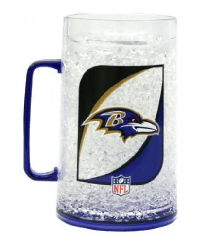Caseys Distributing 9413101337 Baltimore Ravens Crystal Freezer Mug- Monster Size