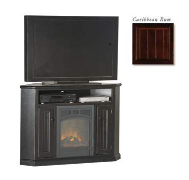 Eagle Industries 52740WPCR 32 in. Corner Fireplace with Doors Caribbean Rum