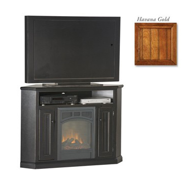 Eagle Industries 52740WPHG 32 in. Corner Fireplace with Doors Havana Gold