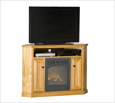 Eagle Industries 53740WPLT 32 in. Corner Fireplace with Doors Lite Oak
