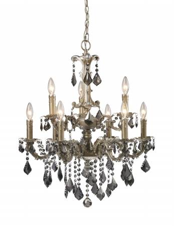Elk Lighting 150476 Plus 3 Marseille 6 Plus 3Light Chandelier In Weathered Silver