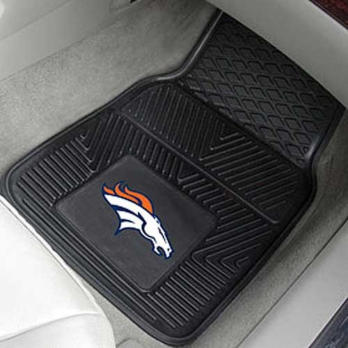 Fanmats 8768 Denver Broncos Heavy Duty 2Piece Vinyl Car Mats 18 in. x 27 in.