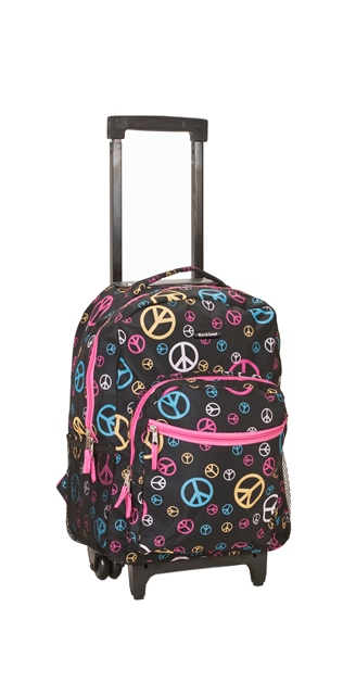 Rockland R01-peace 17 Inch Rolling Backpack