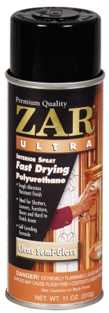 11 Oz Clear Semi Gloss Ultra Interior Polyurethane Spray 3330 - Pack Of 6