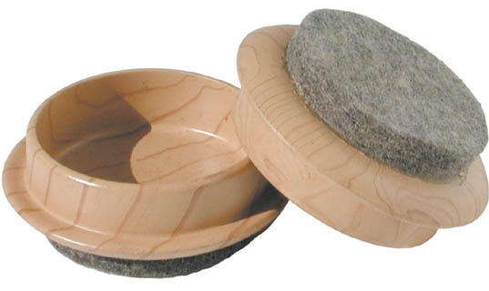 1-.75in. Wood Grained Insert Cup With Felt Base 9363