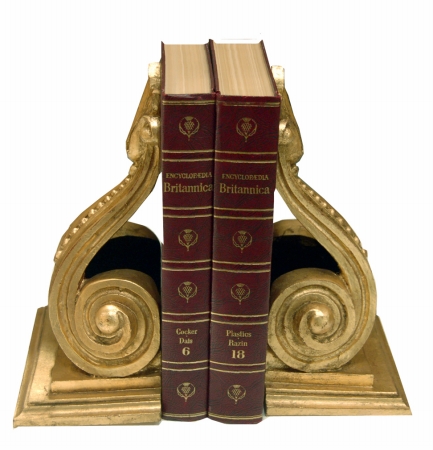 6625be Ag Beaded Scroll Bookends S-2 Antique Gold