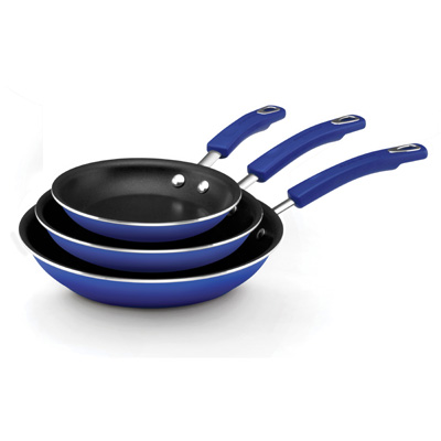 Rachael Ray 11508 Hard Enamel Triple Pack Skillet Blue