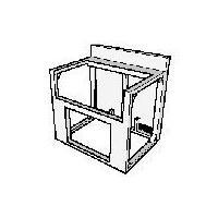 Outdoor Greatroom Company MGI36B 42 in. Backsplash for 36 in. Grill Island Module