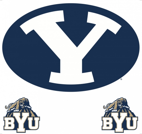 Trademarx RL BYU Brigham Young Cougars Licensed Wall Decal