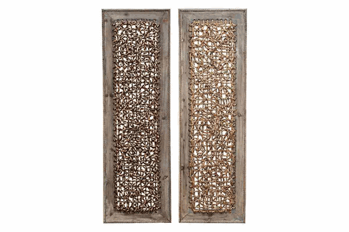 Benzara 51764 36 In X 11 Wood Rattan Wall Decor