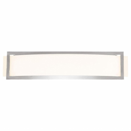 62105-BS-OPL Argon 2 Light Opal Glass Wall Fixture - Brushed Steel