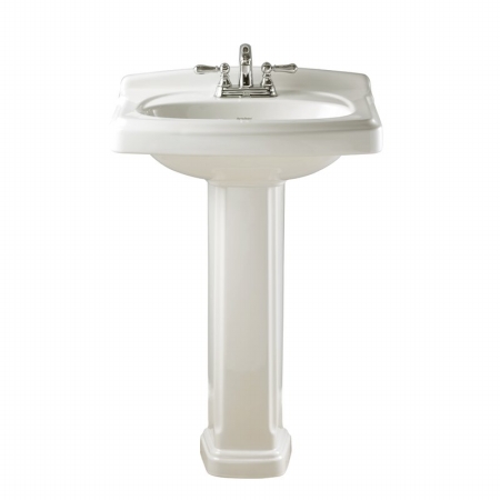 0555401.02 Townsend Vitreous China 24.38 In. X 19.5 In. Pedestal Sink With 4 In. Centers - White