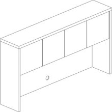 Mayline MHUWD3970MC Mira Series Wood Veneer Hutch Doors, Medium Cherry