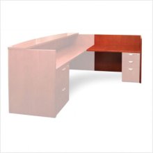 Mayline MRRT2448MC Mira Series Veneer Reception Return, 48W X 24D X 42H, Medium Cherry