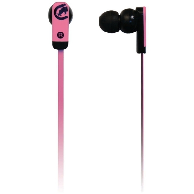 ecko EKUZNEPK Ecko Zone Earbud with Flat 2Tone Tangle Free Cable  Pink