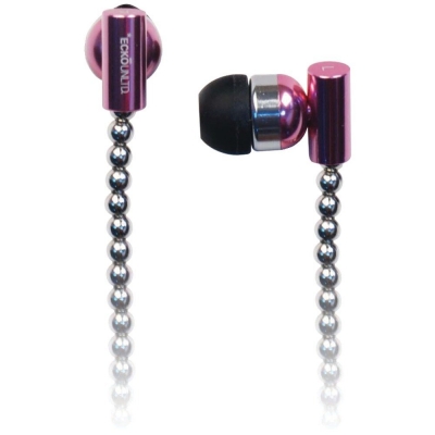 ecko EKUCHNPK Ecko Chain Earbuds with Mic  Pink