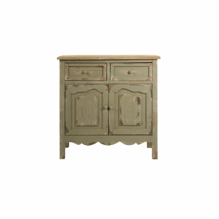 Imax 74014 Antique Vintage Finished 2 Drawer Storage Chest Table
