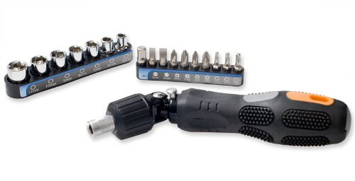 Sy-acc65042 18-piece 2-in-1 Design Ratchet & Screw Driver Tool Kit